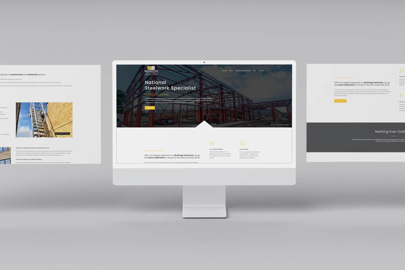 Front of site example for Middleton Structures