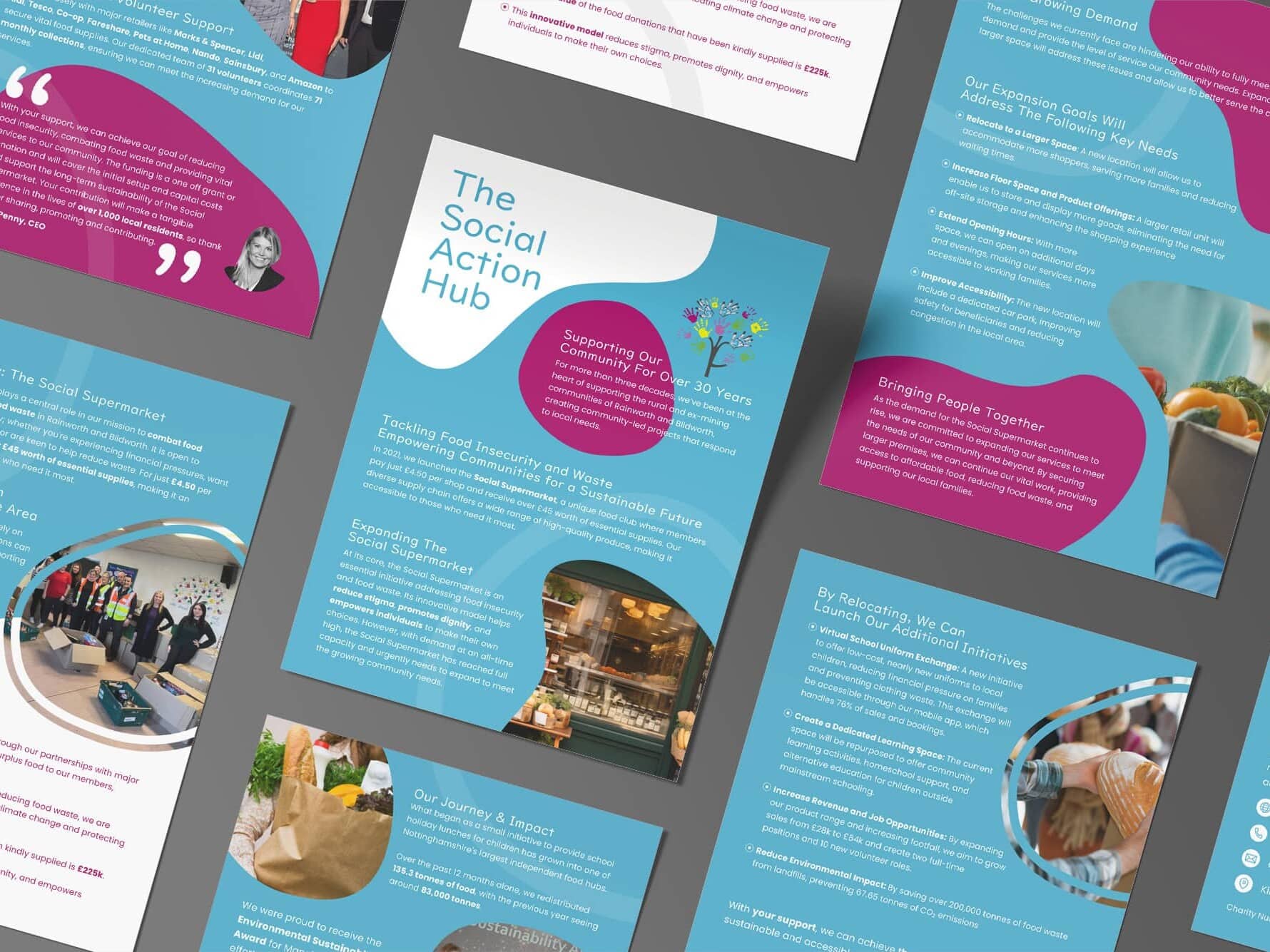 The Social Action Hub - Brochure Design Mansfield Nottinghamshire